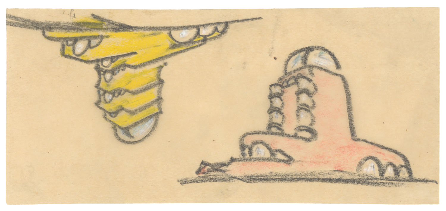 Skizze Mendelsohns für den Einsteinturm 1920